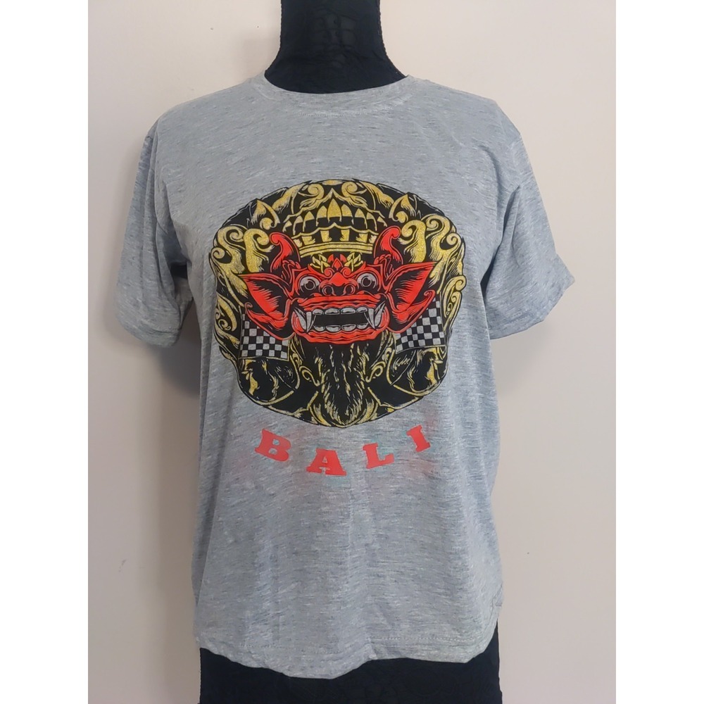 Krisna Bali Unisex Graphic Print Grey Short sleeve Tshirt Size L